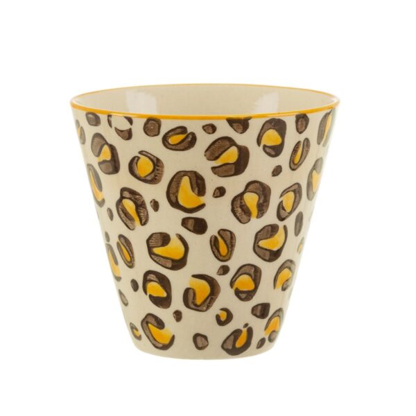 Mini leopard print planter main image white background containing no plant