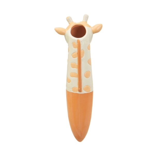 Back of giraffe plant watering spike showing where to put water