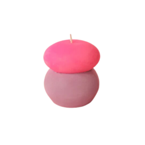 Pink and purple bubble candle soy wax paraffin free curve