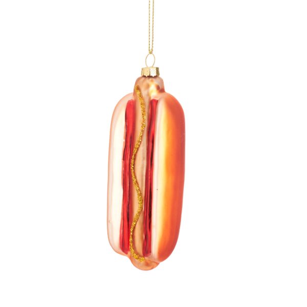 Hot dog Christmas bauble decoration main image white background