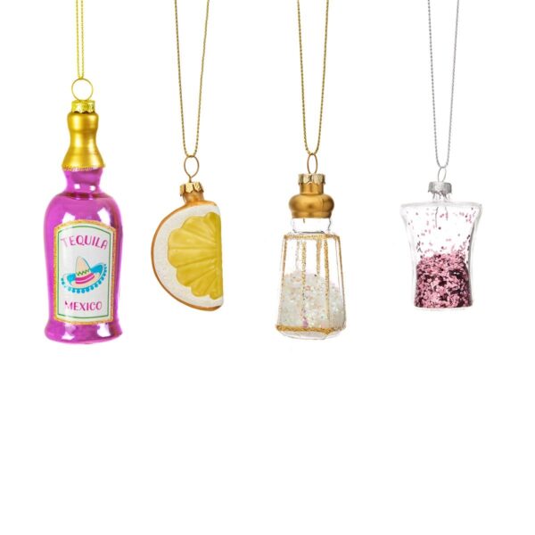 Christmas tequila bauble set